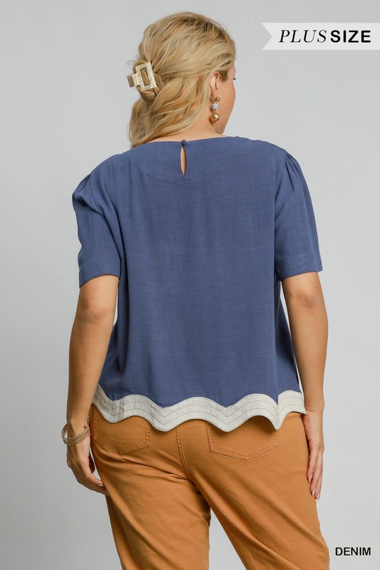 Scallop Hem Top