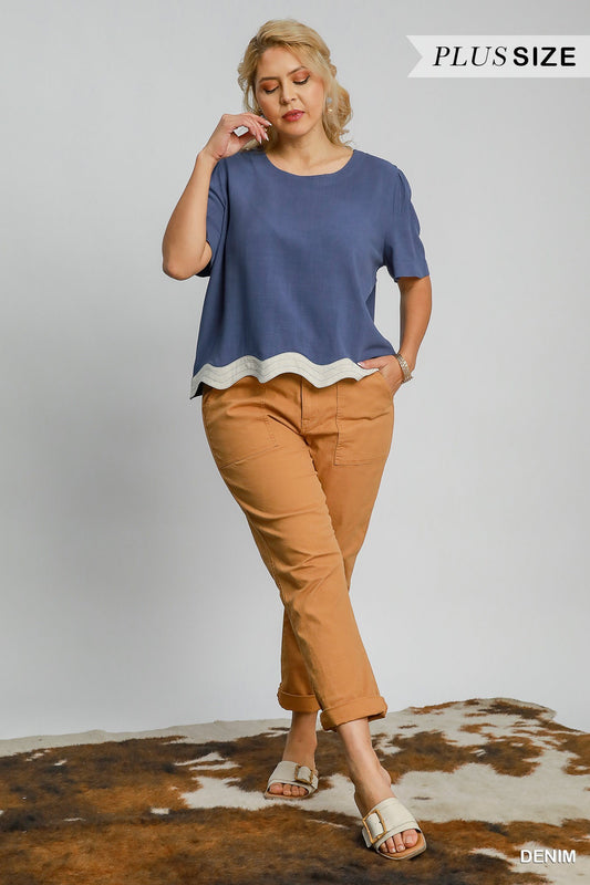 Scallop Hem Top
