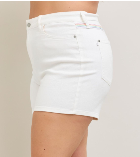 Judy Blue Rainbow Stitch Shorts