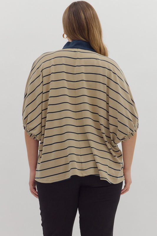 Striped Dolman Sleeve Top