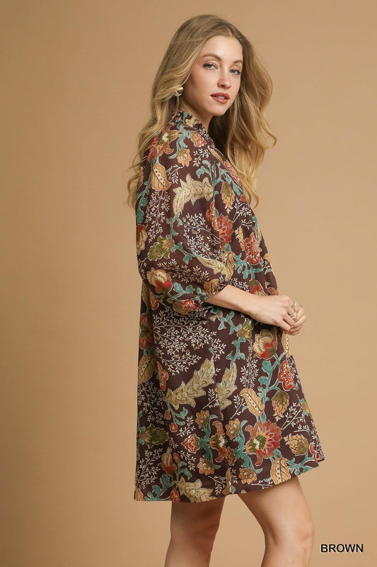Ruffle Neck Dress