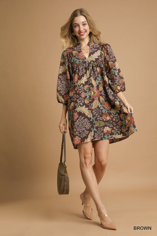 Ruffle Neck Dress