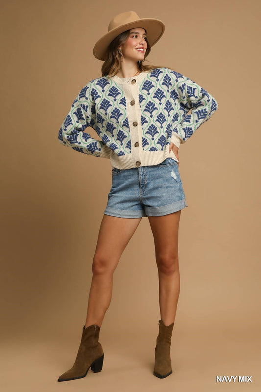 Jacquard Cardigan