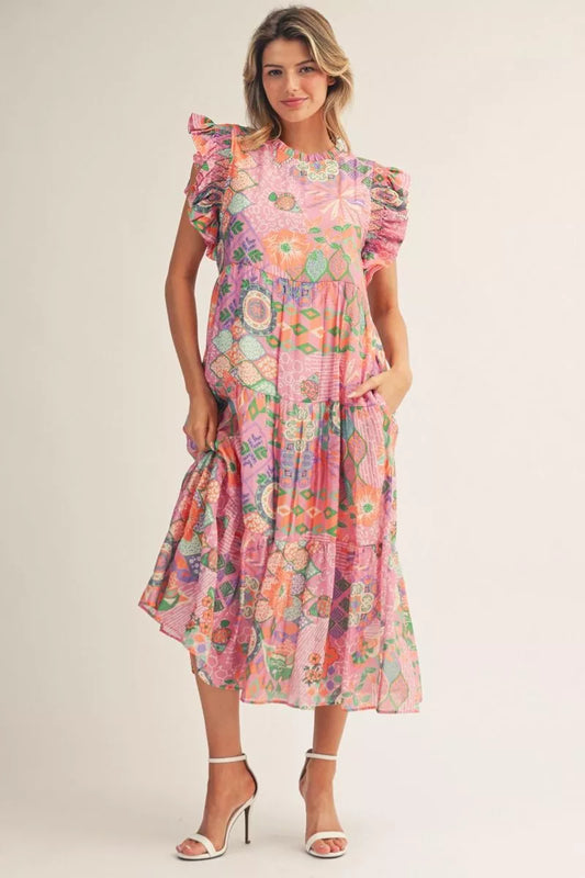 Tiered Midi Dress