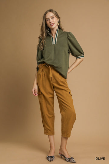 Stripe Trim Top