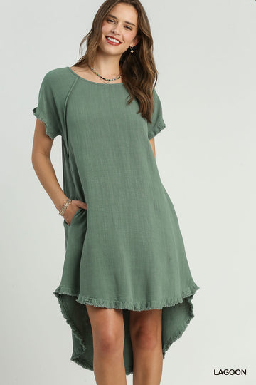 Fringe Linen Dress