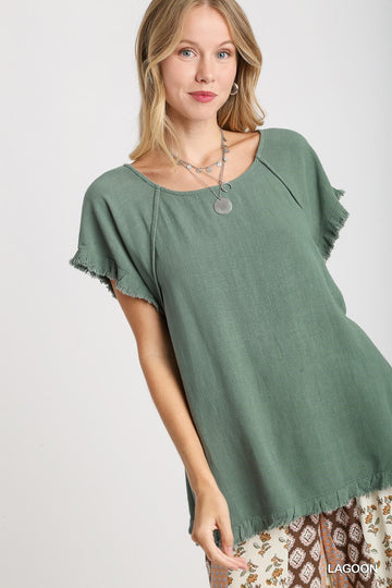 Fringe Linen Top