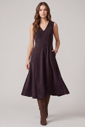 Suede Flare Dress