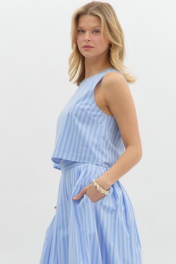Striped Skirt Set