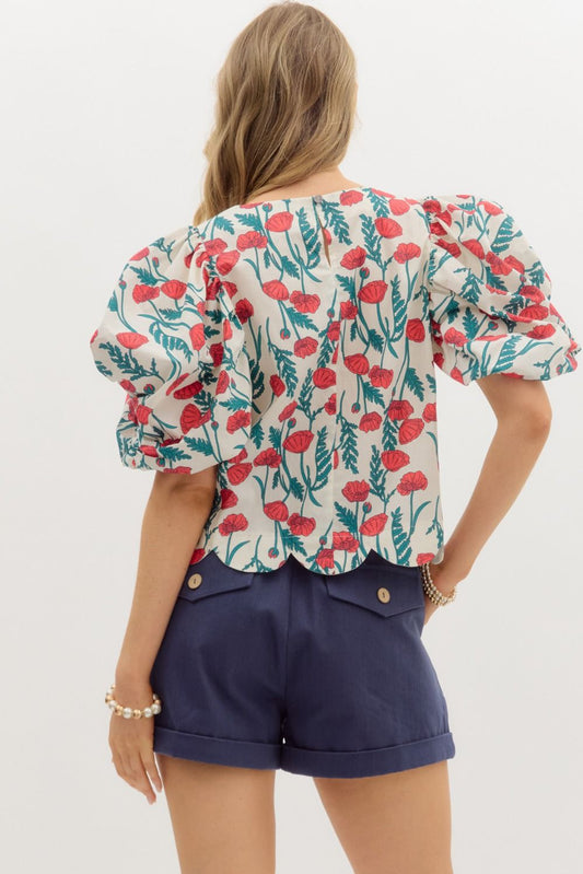 Scallop Hem Top