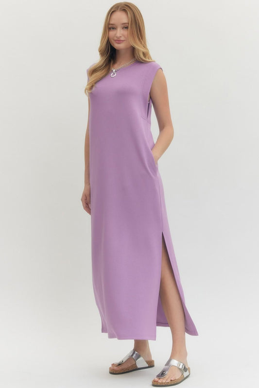 Jersey Knit Midi Dress