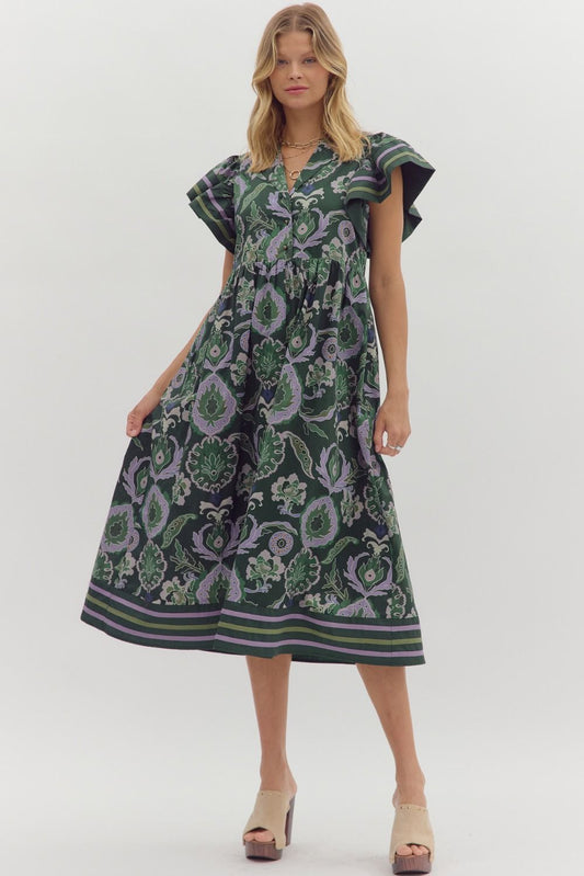Tiered Midi Dress