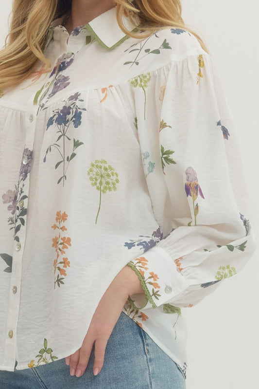 Botanical Print Top