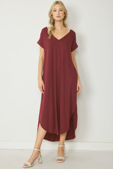 Jersey Knit Maxi Dress