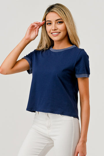 Ribbed Ringer Top