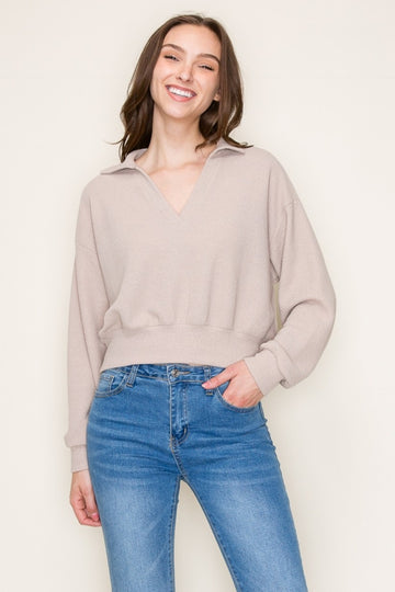 Cropped Knit Top