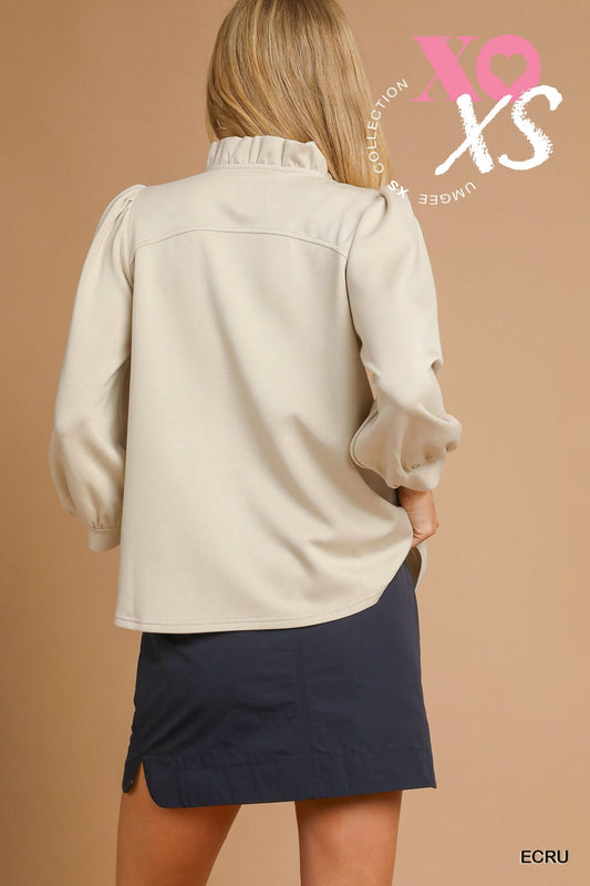 Ruffle Neck Blouse