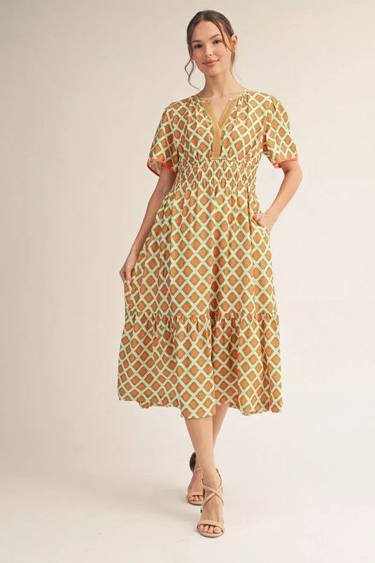 Geo Midi Dress