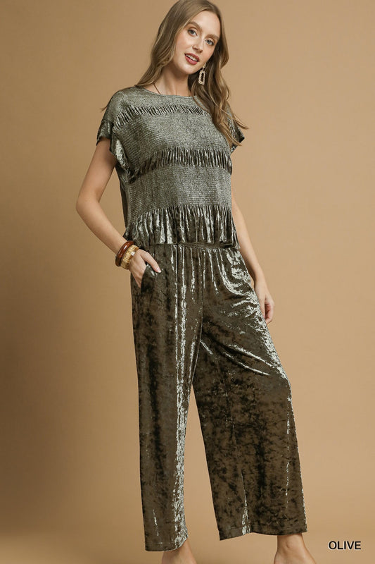 Velvet Ruffle Set