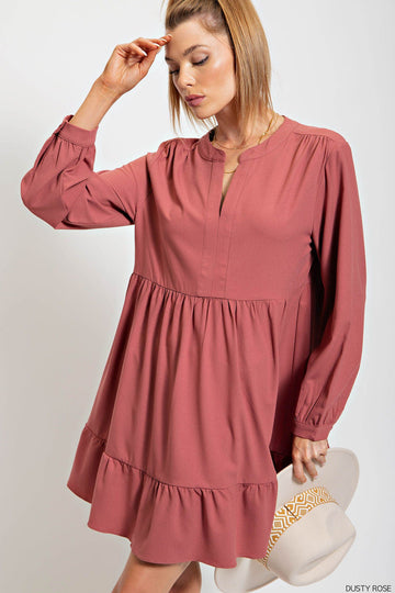 Loose Fit Ruffle Dress