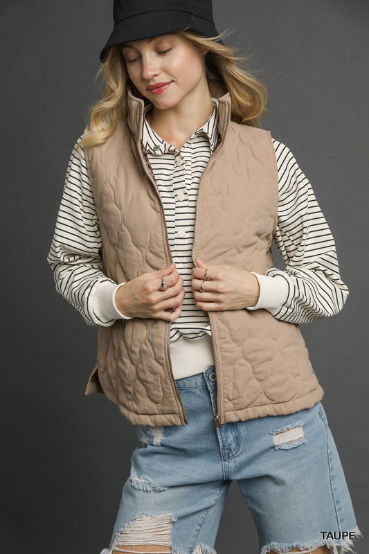 Quilted Taupe Vest