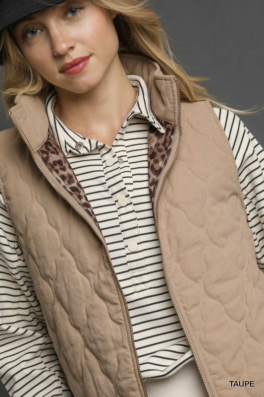 Quilted Taupe Vest