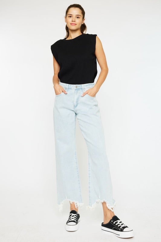 High-rise Slim Wide-leg Jeans