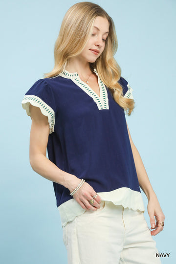 Scallop Trim Top