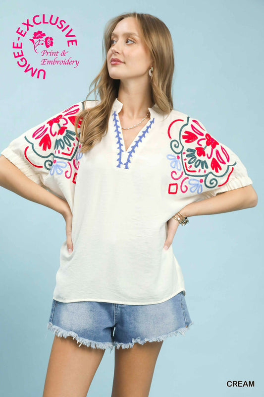 Split Neck Top
