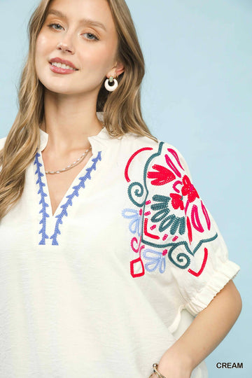 Split Neck Top