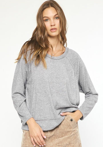 Heathered Long Sleeve Top