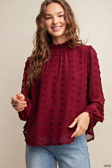 Pom Pom Chiffon Top