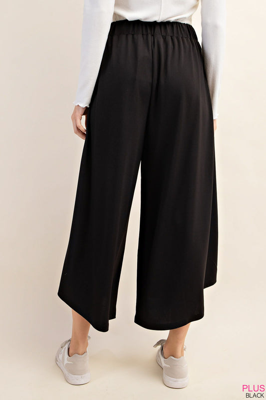 Crepe Wide-leg Pants