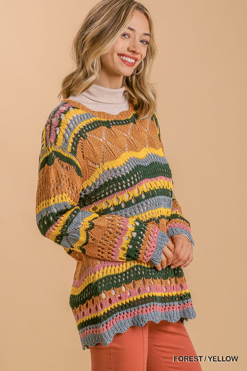 Crochet Knit Sweater