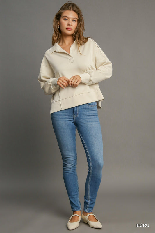 LuxeKnit Loose Fit Sweatshirt