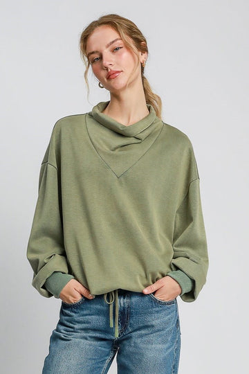 Luxeknit Cowl Neck Top