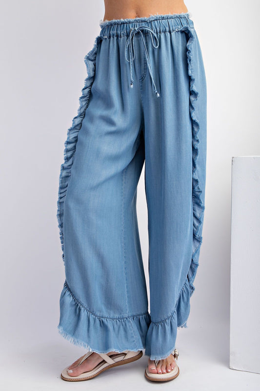 Ruffle Loose Fit Pants