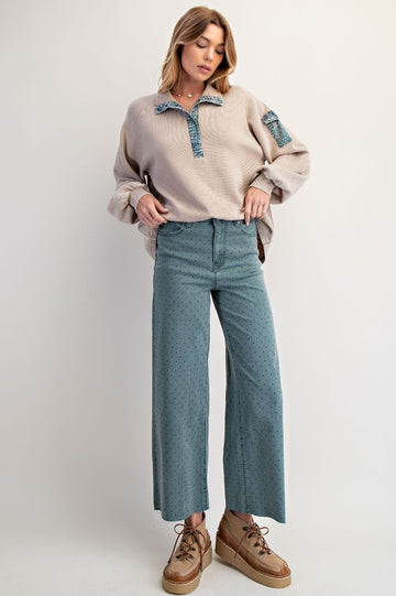 Polka Dot Twill Pants