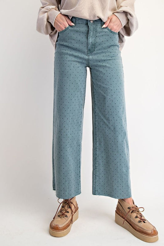 Polka Dot Twill Pants