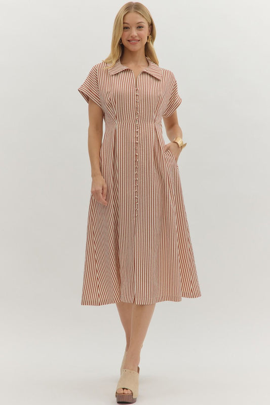 Striped Midi Dress