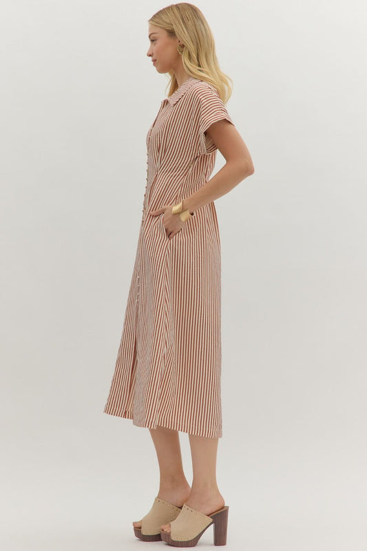 Striped Midi Dress