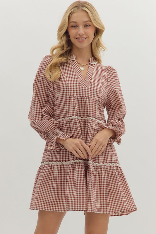 Gingham Ruffle Dress