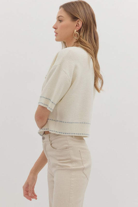 Cardigan with Stitch Detail