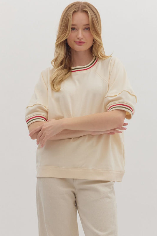 Raglan Sleeve Knit Top
