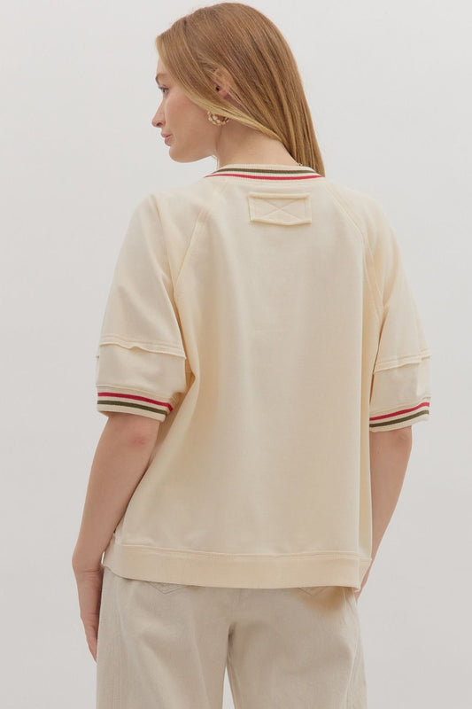 Raglan Sleeve Knit Top