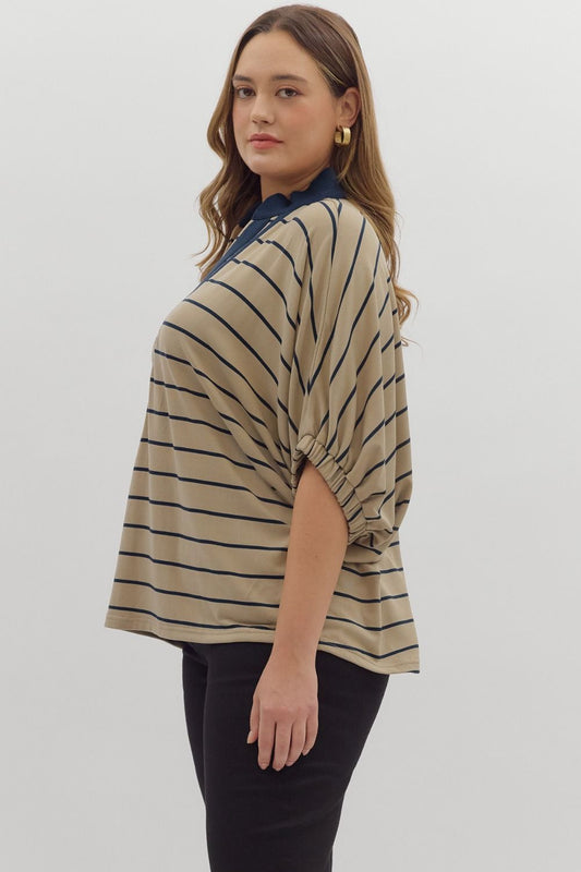 Striped Dolman Sleeve Top