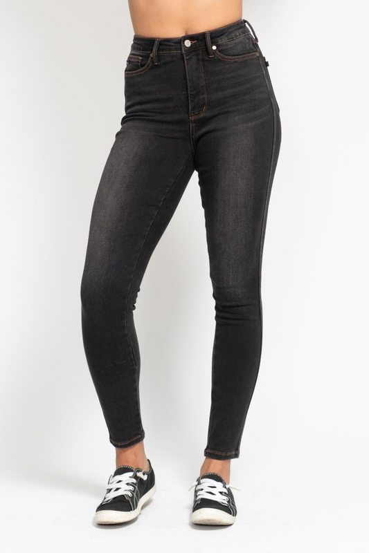 Judy Blue Tummy Control Black Wash Jeans