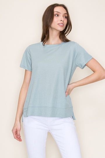 Gabi Top with Round Neck