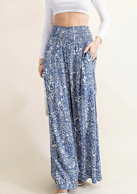 Smocked Waist Band Maxi Pants